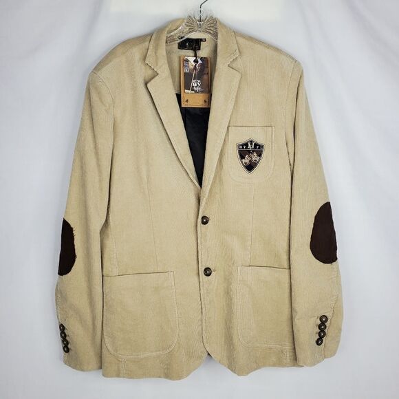 NEW Equestrian HV SOCIETY TAN CORDUROY Horse RIDING BLAZER JACKET 50 40 M medium